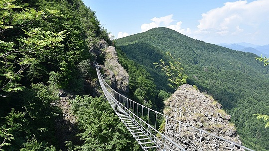 Obrázok Na Skalke pri Kremnici otvorili najdlhší lanový most na Slovensku, má vyše 78 metrov